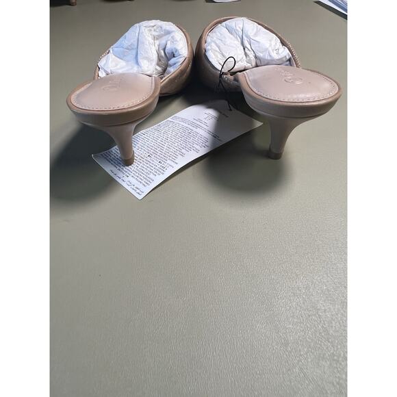 The Drop Women's Paulina Pointed-Toe Two-Tone Mule Praline Quilted Size 7 - Picture 6 of 10